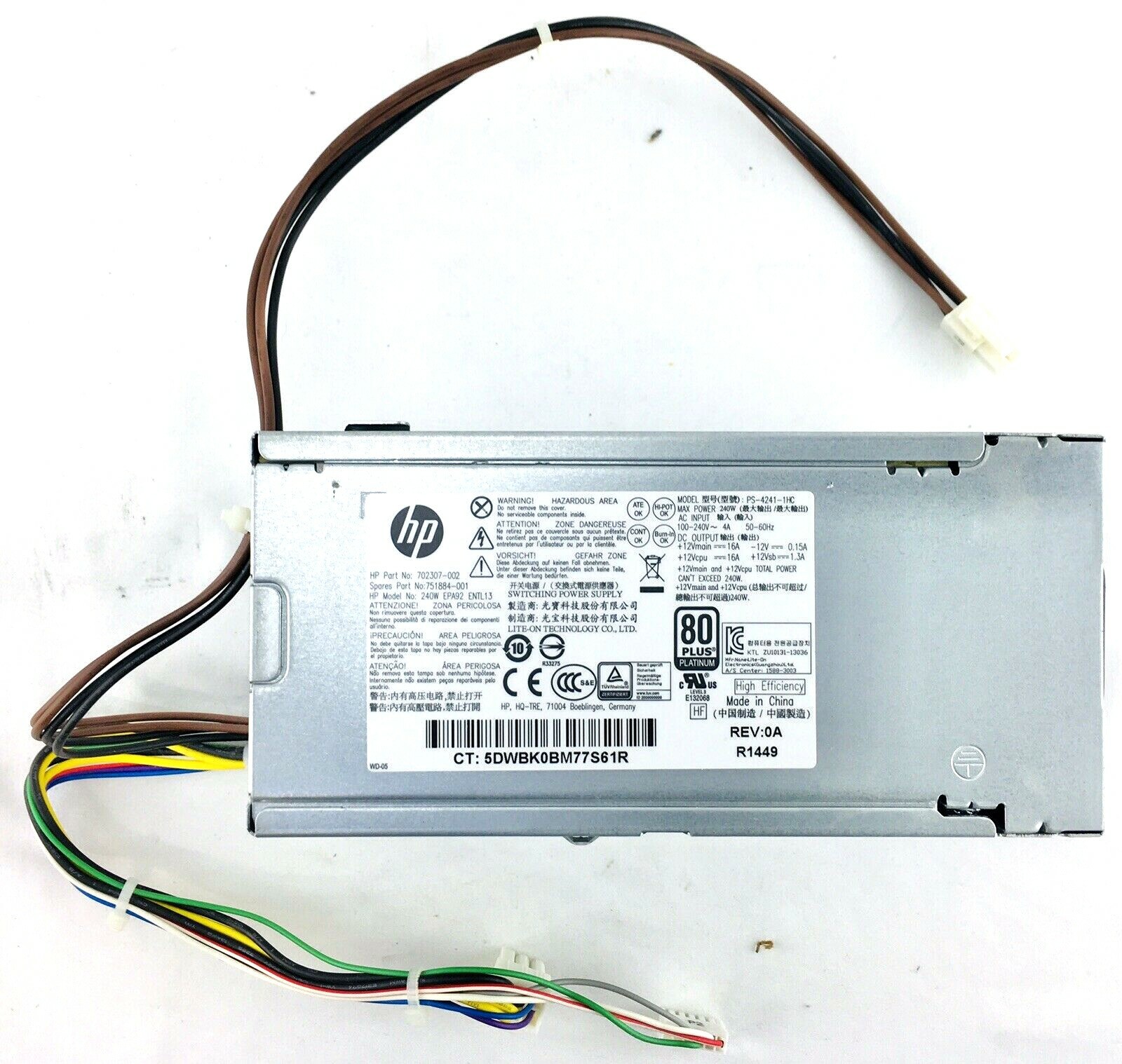HP Elitedesk 600 800 G1 SFF Power Supply 240W 751886001 702307002 eBay