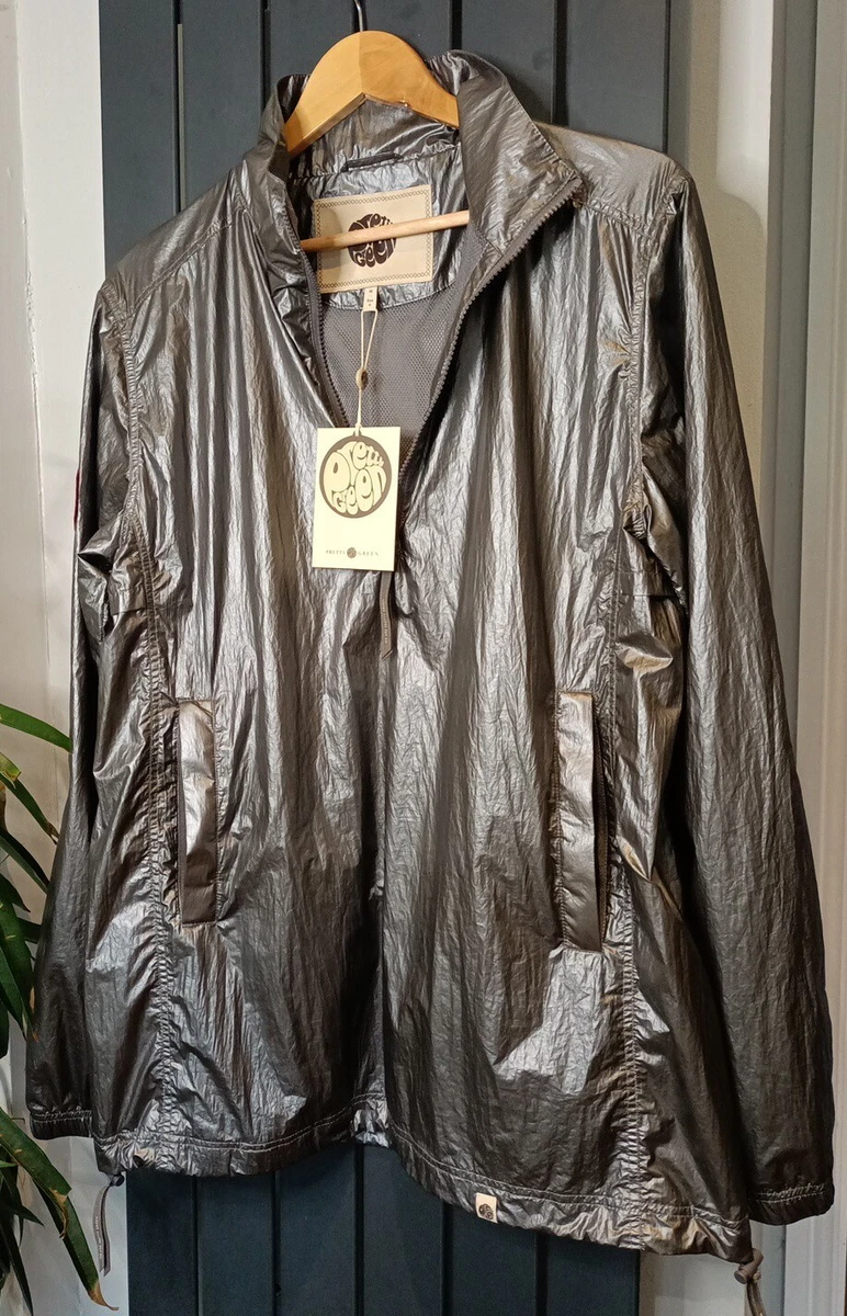 Pretty Green Name-LikeMinded Half Zip Jacket Silver Metallic Pullover Size  M NWT | eBay