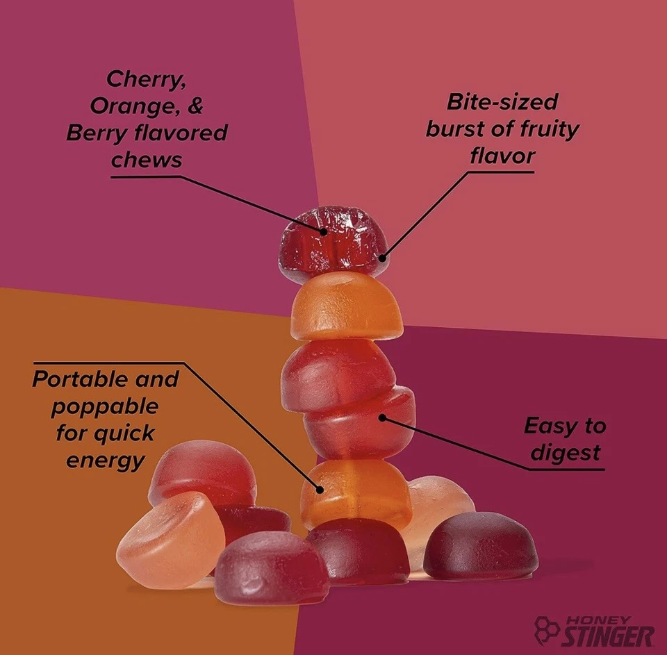 Honey Stinger Organic Fruit Smoothie Energy Chews Exercise Pre Workout, 1 Packet - Image 2 of 4