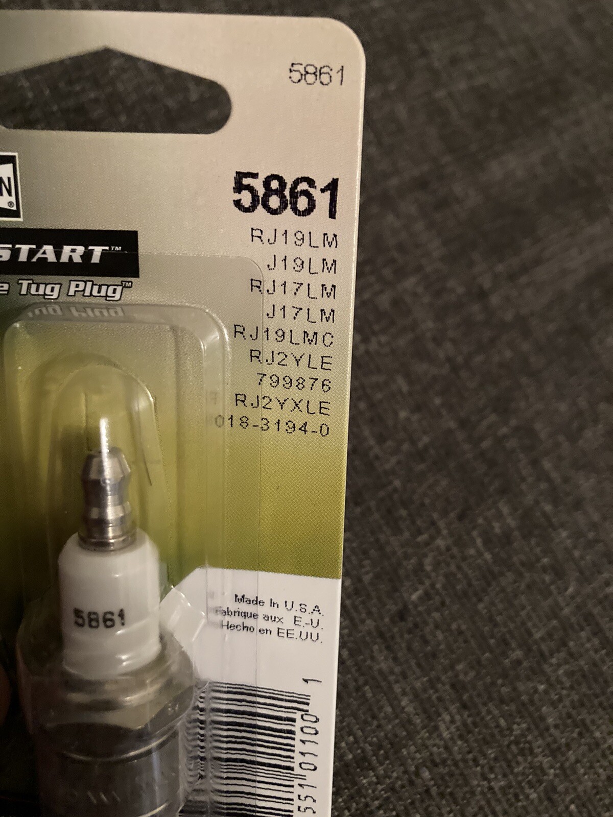 Champion 5861 (J19LM) (RJ19LM) (RJ17LM) EZ Start Spark Plug Pack of 4