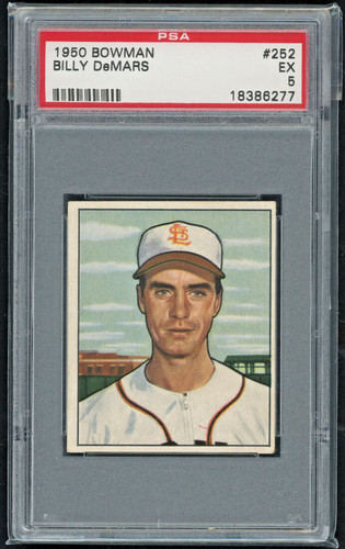 1950 Bowman 252 Billy DeMars St Louis Browns PSA 5 Vintage Baseball Card