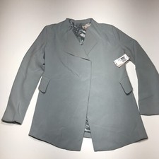 Philosophy Blazer Jacket Womens Size 8 Slate Gray Open Front NWT Old Stock