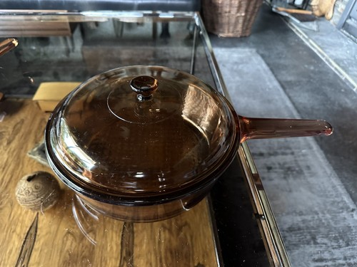 Rare Vision / Corning Pyrex 24cm Deep Lidded Frying Pan / Sauté Pan - Picture 22 of 22