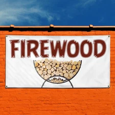Vinyl Banner Sign Firewood #1  Style C Business Marketing Advertising White