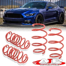 Red Suspension Lowering Sport Springs Set For 2015-2021 Ford Mustang S550 V6 V8