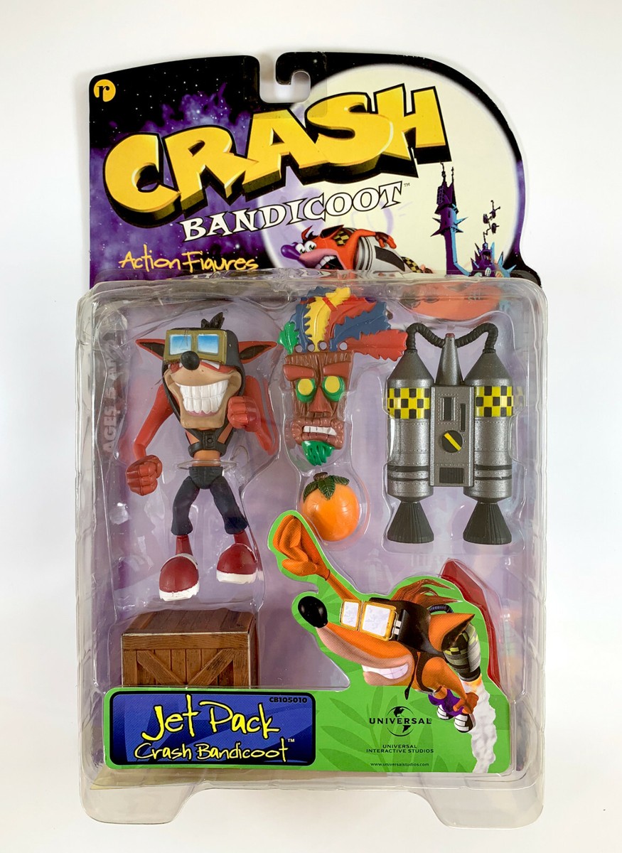 1998 ReSaurus Crash Bandicoot Series 1 Action Figure SEALED Jet