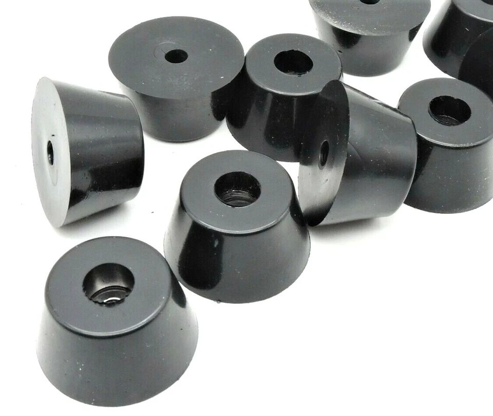 Pies de goma de 1 1/2” x 7/8” de diámetro X 7/8” H para cabezales de guitarra naranja gabinetes de bajos Foto 4 de 4