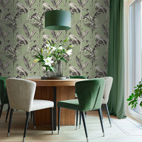 World Of Wallpaper Azzurra Blatt Tapete Reiher VöGel GrüN 9512 Waschbar