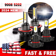 For Gmc Yukon Xl 1500 2007-2014 4x 6500k Combo Led Headlight Hilo Foglight Bulb