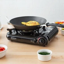 STERNO PORTABLE BLACK STOVE BUTANE W/ CASE 9000 BTU HEAT OUTDOORS/CAMPING (ONE)