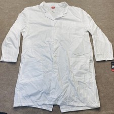 White Dickies Scrubs EDS Professional Unisex 40" Lab Coat 83403 Size 3XL