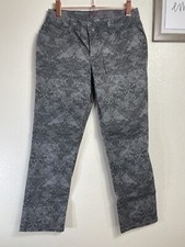 Sonoma Life  Style Petite Original Straight Size 8 Pasiley Print Pants Gray