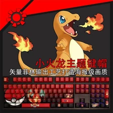 108 Keys Charmander Transparent PBT Mechanical Keyboard Keycaps Cherry MX High