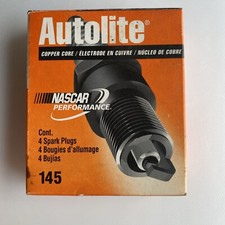 4 Pack - Autolite 145 Copper Resistor Automotive Replacement Spark Plugs h29t