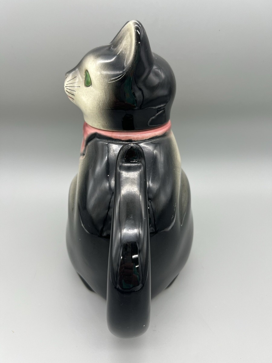 Vintage ERPHILA WEST GERMANY Black White Cat Green Eyes Vintage ERPHILA WEST GERMANY Black White Cat Green Eyes