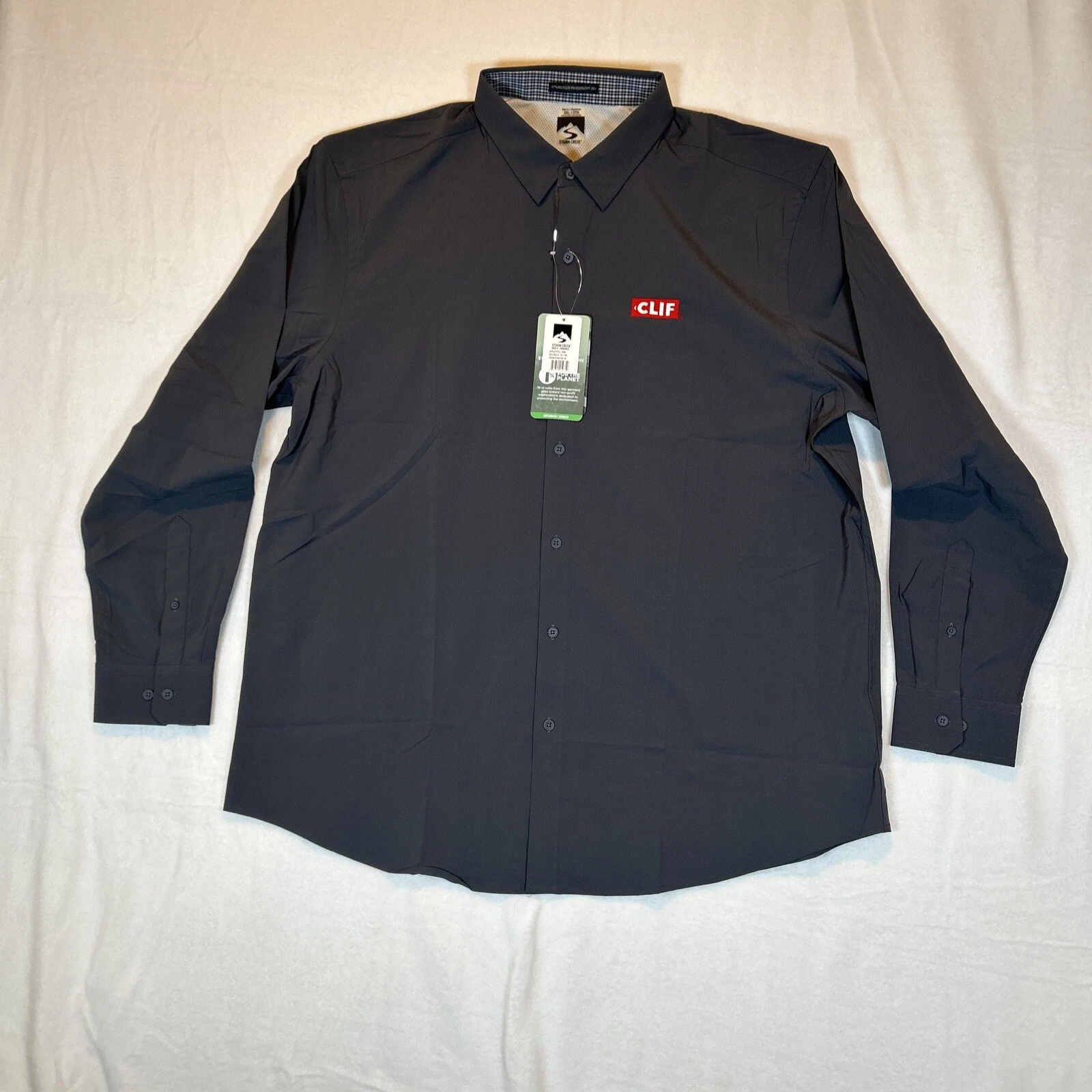 Storm Creek Hike Trek Nylon Button Up Shirt Men XXL UPF 30 + Sun Protection New