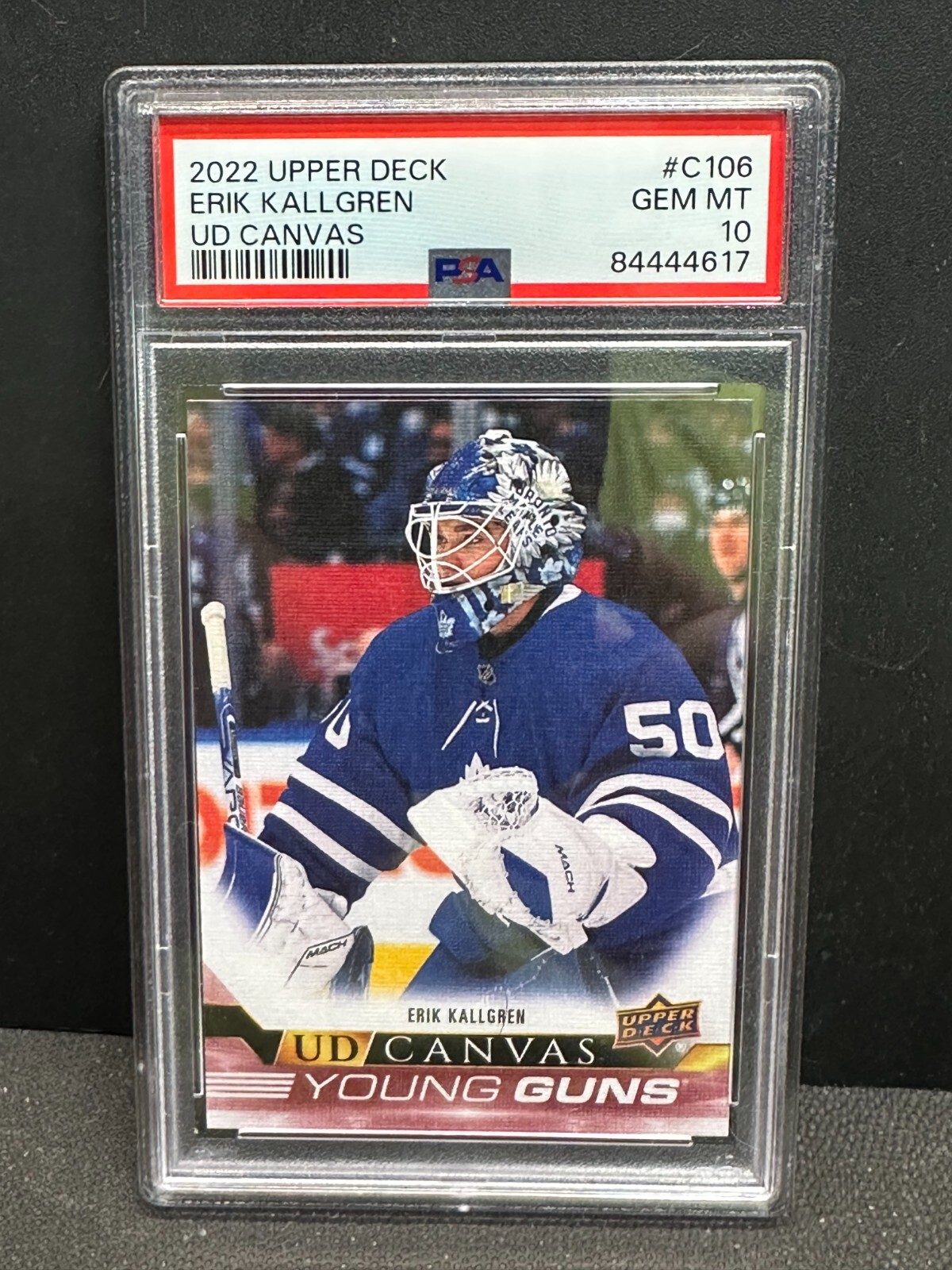 Erik Kallgren 2022-23 Upper Deck UD Canvas Young Guns RC #C106 PSA 10 GEM MT