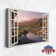 Sunset on the Green Wall Art, Canvas Print for Home Decor, Wall Decor Poster