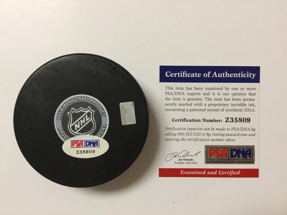 Disco de hockey firmado por Jason Spezza Dallas Stars certificado de autenticidad PSA ADN a Foto 2 de 3