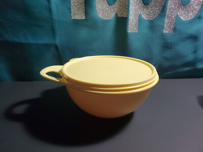 Tupperware Thatsa Bowl Mini 6 Cup Mixing Container matching Seal yellow 