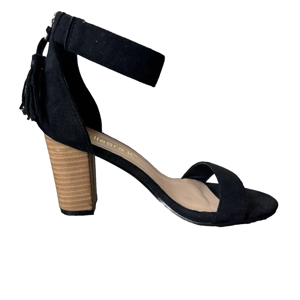Allegra K Women's Rhinestone Knot Strap Stiletto Heels