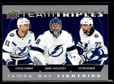 2021-22 Upper Deck Team Triples Stamkos/Vasilevskiy/ Hedman #TT-TBL