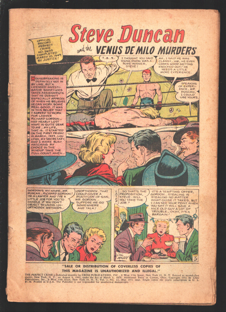 Perfect Crime #9 1951-Cross-Pre-code crime-"Case of the Cracked Disc Jockey"-...