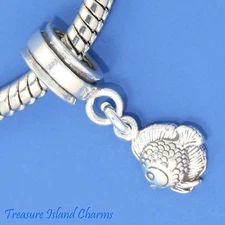 Tropical Fish 925 Sterling Silver European Dangle Bead Charm Euro