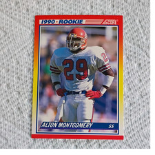 SCORE 1990 Score Rookie Alton Montgomery #649 Houston Oilers NFL Football Card. rookie card picture