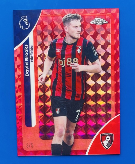 Topps Chrome Premier League 2025-26 David Brooks Bournemouth FC /5 Card True Red
