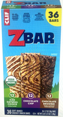 New Clif Kid ZBar Organic Granola Bar Variety Pack 1.27 OZ 36-count