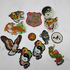 Animal Patch Tiger Panther Eagle Panda Dragon Lot Of 12