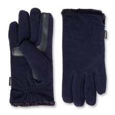 isotoner Womens Fleece Gloves with Touchscreen, One Size, Midnight Blue
