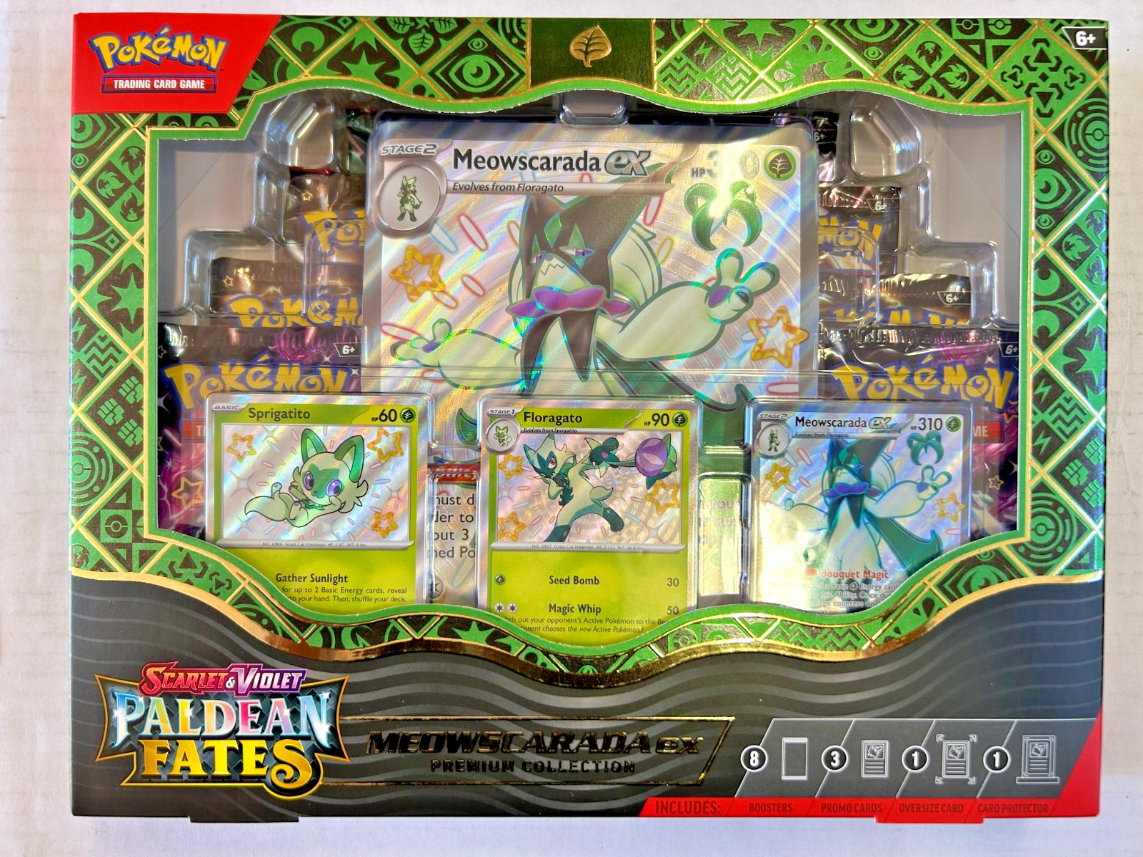 Pokémon TCG Paldean Fates Meowscarada EX Premium Collection Sealed English