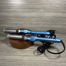 Pair of BaBylissPRO Nano Titanium Spring Curling Irons 1 1/2   1 1/4  TESTED