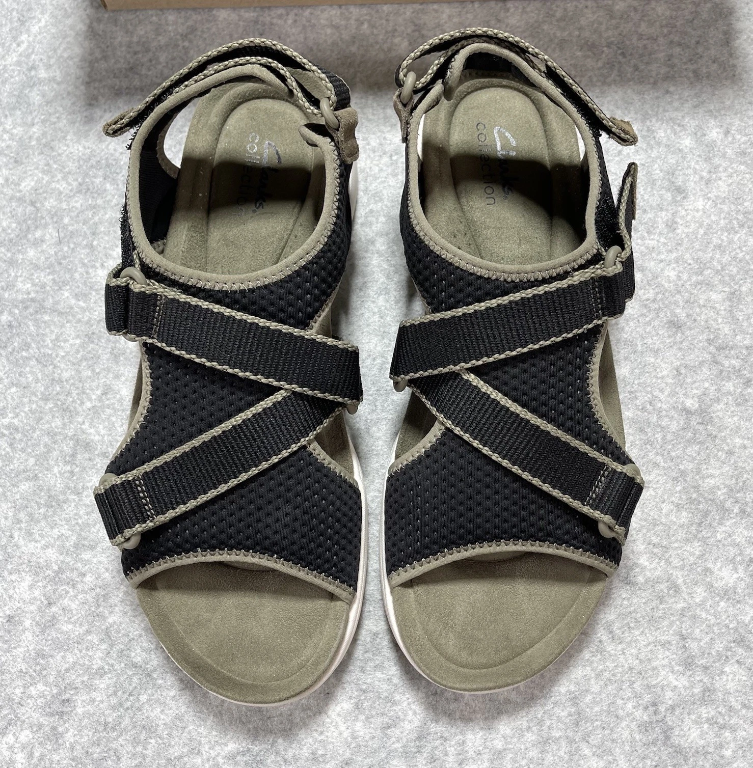 Sandali sportivi Clarks Amanda Stroll donna 9 5M neri usati in ottime condizioni