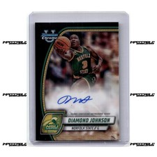 2024-25 Bowman U Chrome - Black Wave #86 Diamond Johnson Rookie Auto SP