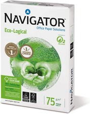 Navigator Ecological A4 Paper – 75gsm, 500 Sheets – Eco-Friendly White Printer &