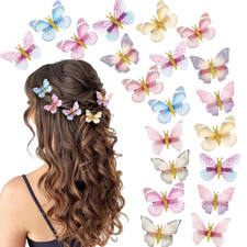 20Pcs Glitter Hair Clips for Kids - Moving Fairy Accessories for Women, Girls Co