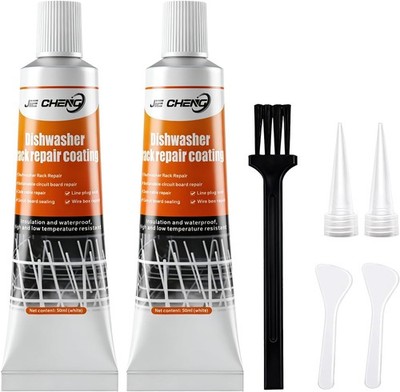 2 PCS Spülmaschinenkorb Rost Reparatur,50ML Flüssiggummi,Geschirrspüler-Korb