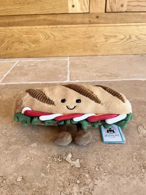 Jellycat - Amuseables Caprese Baguette Brandneu mit Etikett weiches Plüschtier Lebensmittel Spielzeug Geschenk Brot BLT