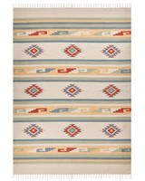 Kelim-Teppich Baumwolle Bunt 200 X 300 Cm Handgewebt Geometrisches Muster Aparan