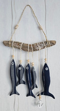 Mobile Fische aus Stoff Treibholz Geschenk Wand Fensterdeko maritim Anker