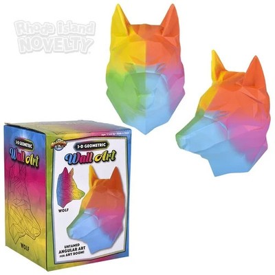 RI Wolf Geometric Wall Art 7.75''