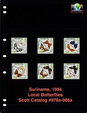 $22.70 Scott Value - 1994 SURINAME Butterflies South America CV MNH NH UMM