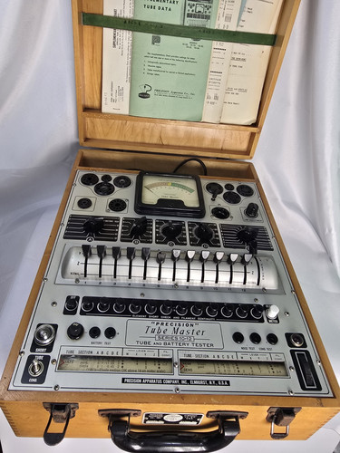 VTG 1950 Precision Apparatus 10-12 Tube and Battery Tester Master Series