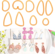 Boho Polymer Clay Cutters - 9 Pcs Basic Clay Cutters for Earrings Jewelry