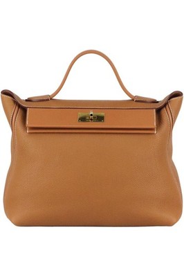 HERMÈS TAN 2019 24/24 35CM TAURILLON MAURICE AND SWIFT LEATHER TOTE BAG