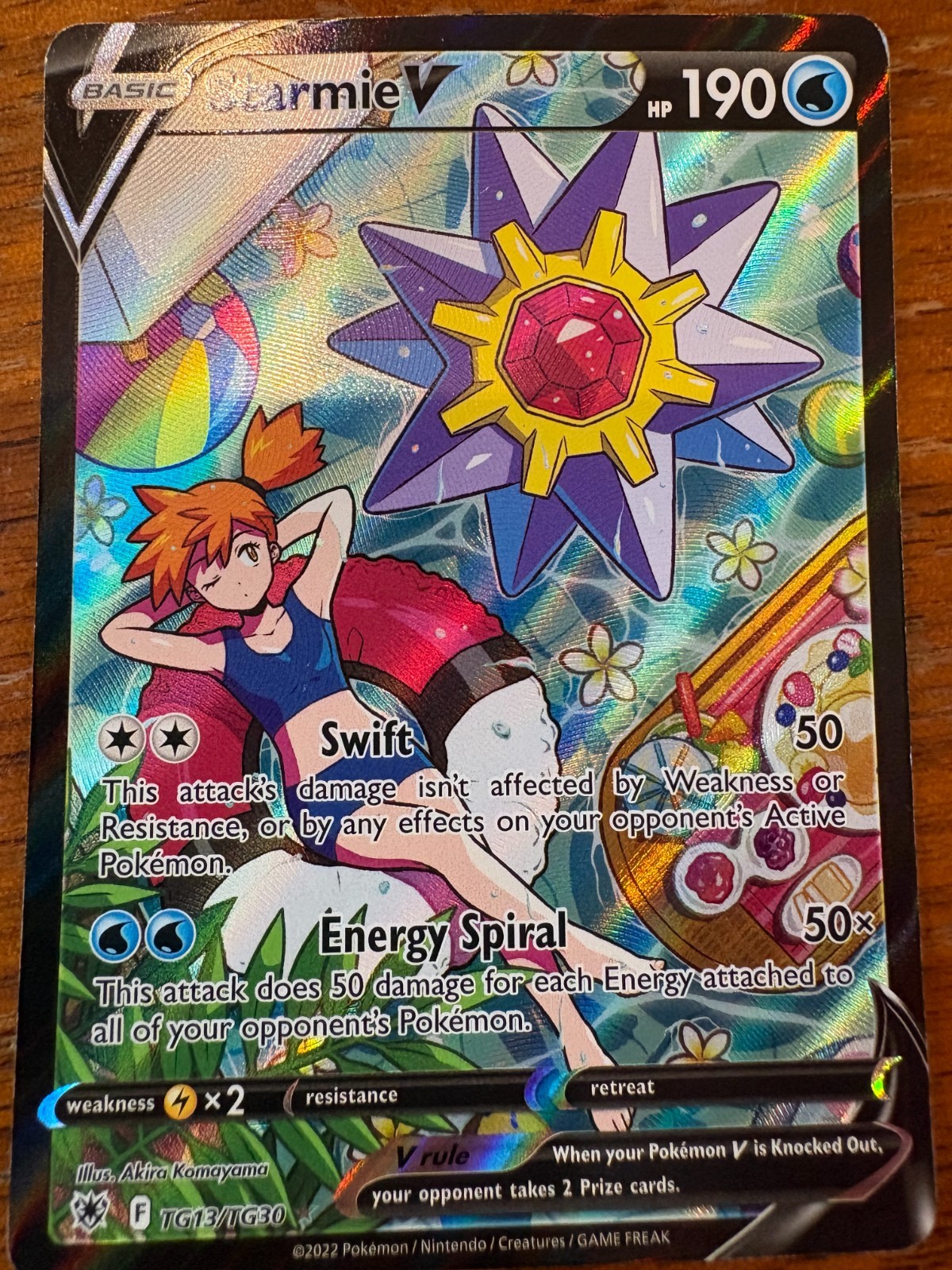 Starmie V TG13/TG30 Swsh10: Astral Radiance Trainer Gallery Holo