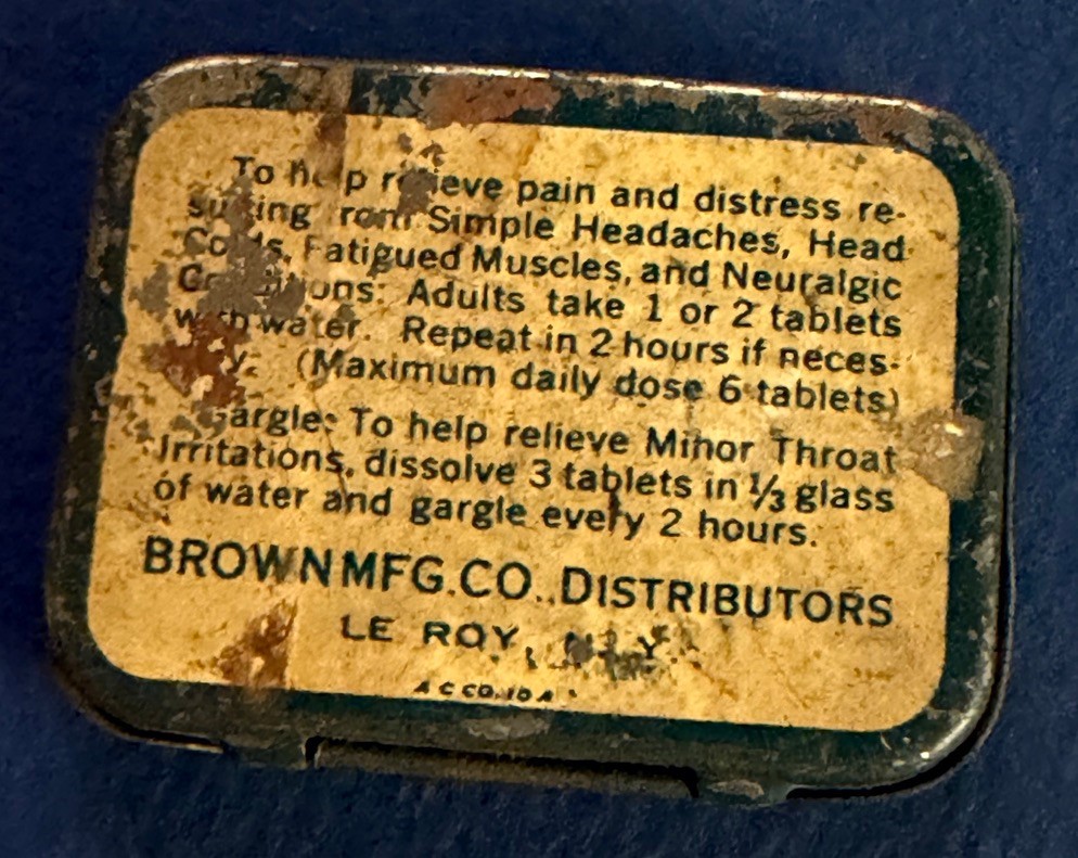 Vintage Ramon's Tabs Aspirin Tablets Pocket Tin